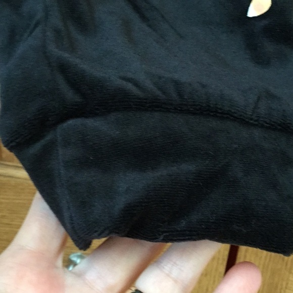 Rae dunn soft, velvet like black Halloween Trick Or Treat lounge Pants size LG - Picture 5 of 12